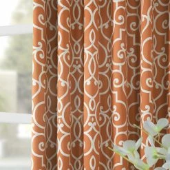 Deals 🔔 Exclusive Fabrics Nouveau Room Darkening Curtain Panel Pair (2 Panels) Nouveau Rust 🌟 -Exclusive Fabrics SHOP Exclusive Fabrics Nouveau Rust Print Blackout Curtain Panel Pair 68d32e6c 1063 4640 8314 6ccb4574ca5c