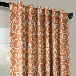 Deals 🔔 Exclusive Fabrics Nouveau Room Darkening Curtain Panel Pair (2 Panels) Nouveau Rust 🌟 -Exclusive Fabrics SHOP Exclusive Fabrics Nouveau Rust Print Blackout Curtain Panel Pair 965309f9 54e6 49e5 8831 cc8903b36c29