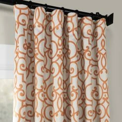 Deals 🔔 Exclusive Fabrics Nouveau Room Darkening Curtain Panel Pair (2 Panels) Nouveau Rust 🌟 -Exclusive Fabrics SHOP Exclusive Fabrics Nouveau Rust Print Blackout Curtain Panel Pair fba78812 b248 4c72 9e66 b10d2f659968