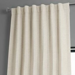 Buy 🔔 Exclusive Fabrics Bellino Oat Cream Room Darkening Single Curtain Panel 🎉 -Exclusive Fabrics SHOP Exclusive Fabrics Oat Cream Bellino Single Panel Blackout Curtain 3