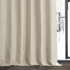 Buy 🔔 Exclusive Fabrics Bellino Oat Cream Room Darkening Single Curtain Panel 🎉 -Exclusive Fabrics SHOP Exclusive Fabrics Oat Cream Bellino Single Panel Blackout Curtain 4