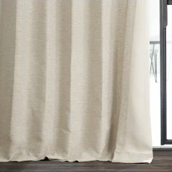 Buy 🔔 Exclusive Fabrics Bellino Oat Cream Room Darkening Single Curtain Panel 🎉 -Exclusive Fabrics SHOP Exclusive Fabrics Oat Cream Bellino Single Panel Blackout Curtain 6