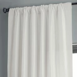 New 🤩 Exclusive Fabrics Ex. Fabrics Off-white Textured Faux Dupioni Silk Curtain Panel Off White 🔔 -Exclusive Fabrics SHOP Exclusive Fabrics Off white Vintage Faux Textured Dupioni Silk Curtain 2