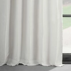New 🤩 Exclusive Fabrics Ex. Fabrics Off-white Textured Faux Dupioni Silk Curtain Panel Off White 🔔 -Exclusive Fabrics SHOP Exclusive Fabrics Off white Vintage Faux Textured Dupioni Silk Curtain 4