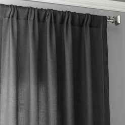 Buy ⌛ Exclusive Fabrics Ombre Faux Linen Semi Sheer Curtain (1 Panel) Ombre Blue 🤩 -Exclusive Fabrics SHOP Exclusive Fabrics Ombre Faux Linen Semi Sheer Curtain 10