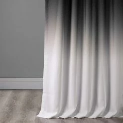Buy ⌛ Exclusive Fabrics Ombre Faux Linen Semi Sheer Curtain (1 Panel) Ombre Blue 🤩 -Exclusive Fabrics SHOP Exclusive Fabrics Ombre Faux Linen Semi Sheer Curtain 12