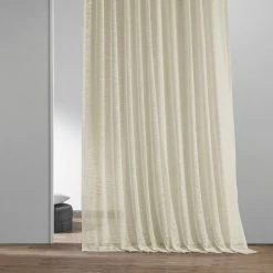 Outlet 😍 Exclusive Fabrics Open Weave Cream Linen Sheer Curtain (1 Panel) 👍 -Exclusive Fabrics SHOP Exclusive Fabrics Open Weave Cream Linen Sheer Curtain 281 Panel29 1