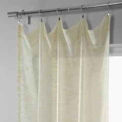 Outlet 😍 Exclusive Fabrics Open Weave Cream Linen Sheer Curtain (1 Panel) 👍 -Exclusive Fabrics SHOP Exclusive Fabrics Open Weave Cream Linen Sheer Curtain 281 Panel29 2