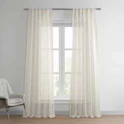 Brand new 🛒 Exclusive Fabrics Open Weave Linen Sheer Curtain (1 Panel) White ⌛ -Exclusive Fabrics SHOP Exclusive Fabrics Open Weave Linen Sheer Curtain 281 Panel29 2