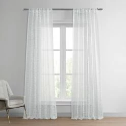 Brand new 🛒 Exclusive Fabrics Open Weave Linen Sheer Curtain (1 Panel) White ⌛ -Exclusive Fabrics SHOP Exclusive Fabrics Open Weave Linen Sheer Curtain 281 Panel29 9