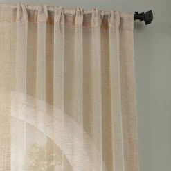 Best reviews of 😍 Exclusive Fabrics Open Weave Natural Linen Sheer Curtain (1 Panel) 🎉 -Exclusive Fabrics SHOP Exclusive Fabrics Open Weave Natural Curtain Panel 2