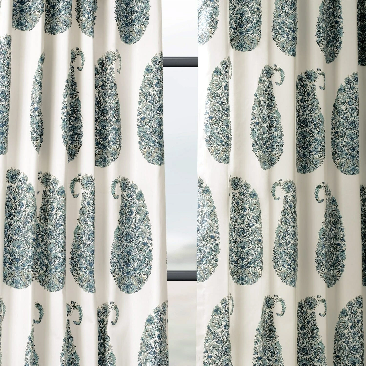 Wholesale 🛒 Exclusive Fabrics Paisley Park Printed Cotton Twill Curtain (1 Panel) Paisley Park Blue 👏 13 Wholesale 🛒 Exclusive Fabrics Paisley Park Printed Cotton Twill Curtain (1 Panel) Paisley Park Blue 👏 - Image 11