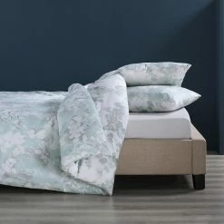 Brand new 🌟 Exclusive Fabrics Pale Elm Cotton Percale Printed Reversible Duvet Cover Set 😍 -Exclusive Fabrics SHOP Exclusive Fabrics Pale Elm Cotton Percale Printed Reversible Duvet Cover Set 3
