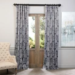 Buy 😍 Exclusive Fabrics Palm Room Darkening Curtain Panel Pair Flora Navy 🤩 26 Buy 😍 Exclusive Fabrics Palm Room Darkening Curtain Panel Pair Flora Navy 🤩 -Exclusive Fabrics SHOP Exclusive Fabrics Palm Blackout Curtain Panel Pair 4a17b3b4 768a 414e b688 bc37234879a6