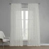 Flash Sale 🎉 Exclusive Fabrics Paris Scroll Patterned Faux Linen Sheer Curtain (1 Panel) ⌛ -Exclusive Fabrics SHOP Exclusive Fabrics Paris Scroll Patterned Faux Linen Sheer Curtain 281 Panel29