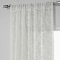 Flash Sale 🎉 Exclusive Fabrics Paris Scroll Patterned Faux Linen Sheer Curtain (1 Panel) ⌛ -Exclusive Fabrics SHOP Exclusive Fabrics Paris Scroll Patterned Faux Linen Sheer Curtain 281 Panel29 4