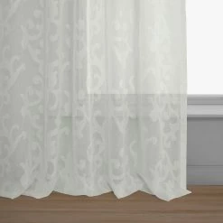 Flash Sale 🎉 Exclusive Fabrics Paris Scroll Patterned Faux Linen Sheer Curtain (1 Panel) ⌛ -Exclusive Fabrics SHOP Exclusive Fabrics Paris Scroll Patterned Faux Linen Sheer Curtain 281 Panel29 5