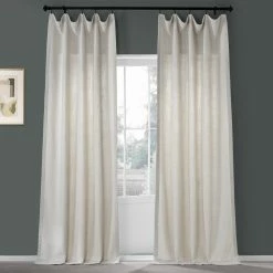 Best deal 👏 Exclusive Fabrics Pebble Weave Faux Linen Curtain (1 Panel) Nightshade Grey 🛒 -Exclusive Fabrics SHOP Exclusive Fabrics Pebble Weave Faux Linen Curtain 7