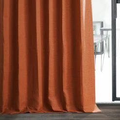 Cheapest 🥰 Exclusive Fabrics Persimmon Bellino Room Darkening Curtain (1 Panel) 😀 -Exclusive Fabrics SHOP Exclusive Fabrics Persimmon Bellino Blackout Curtain Panel 4