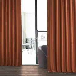 Cheapest 🥰 Exclusive Fabrics Persimmon Bellino Room Darkening Curtain (1 Panel) 😀 -Exclusive Fabrics SHOP Exclusive Fabrics Persimmon Bellino Room Darkening Curtain 281 Panel29