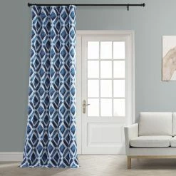 Cheap 🌟 Exclusive Fabrics Piazza Blackout Room Darkening Curtain Panel Pair (2 Panels) Piazza Blue ⌛ -Exclusive Fabrics SHOP Exclusive Fabrics Piazza Blackout Room Darkening Curtain Panel Pair 2