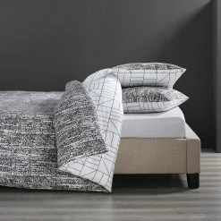 Best Pirce 🛒 Exclusive Fabrics Rave Blue Cotton Percale Printed Reversible Duvet Cover Set 💯 -Exclusive Fabrics SHOP Exclusive Fabrics Rave Blue Cotton Percale Printed Reversible Duvet Cover Set 3