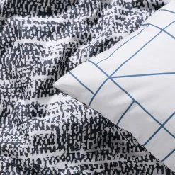 Best Pirce 🛒 Exclusive Fabrics Rave Blue Cotton Percale Printed Reversible Duvet Cover Set 💯 -Exclusive Fabrics SHOP Exclusive Fabrics Rave Blue Cotton Percale Printed Reversible Duvet Cover Set 6