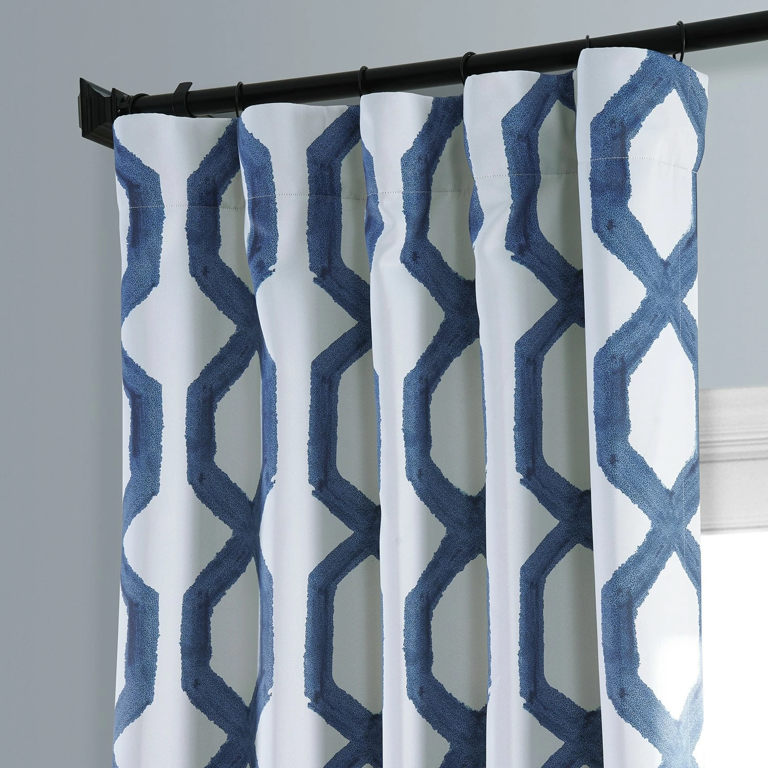 Top 10 ✨ Exclusive Fabrics Rhombus Blackout Room Darkening Curtain Panel Pair (2 Panels) Rhombus Night Blue ✨ 7 Top 10 ✨ Exclusive Fabrics Rhombus Blackout Room Darkening Curtain Panel Pair (2 Panels) Rhombus Night Blue ✨ - Image 5