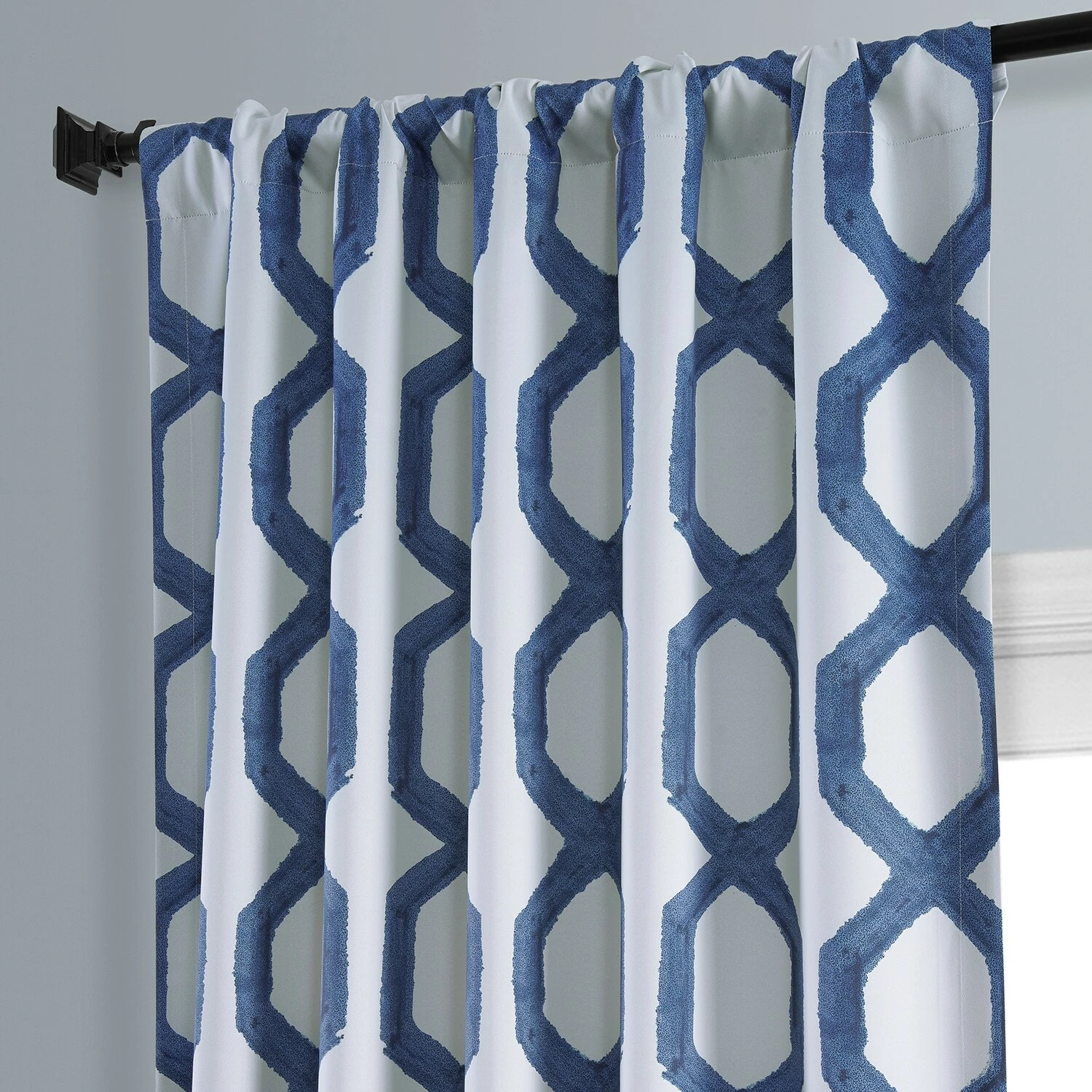Top 10 ✨ Exclusive Fabrics Rhombus Blackout Room Darkening Curtain Panel Pair (2 Panels) Rhombus Night Blue ✨ 8 Top 10 ✨ Exclusive Fabrics Rhombus Blackout Room Darkening Curtain Panel Pair (2 Panels) Rhombus Night Blue ✨ - Image 6