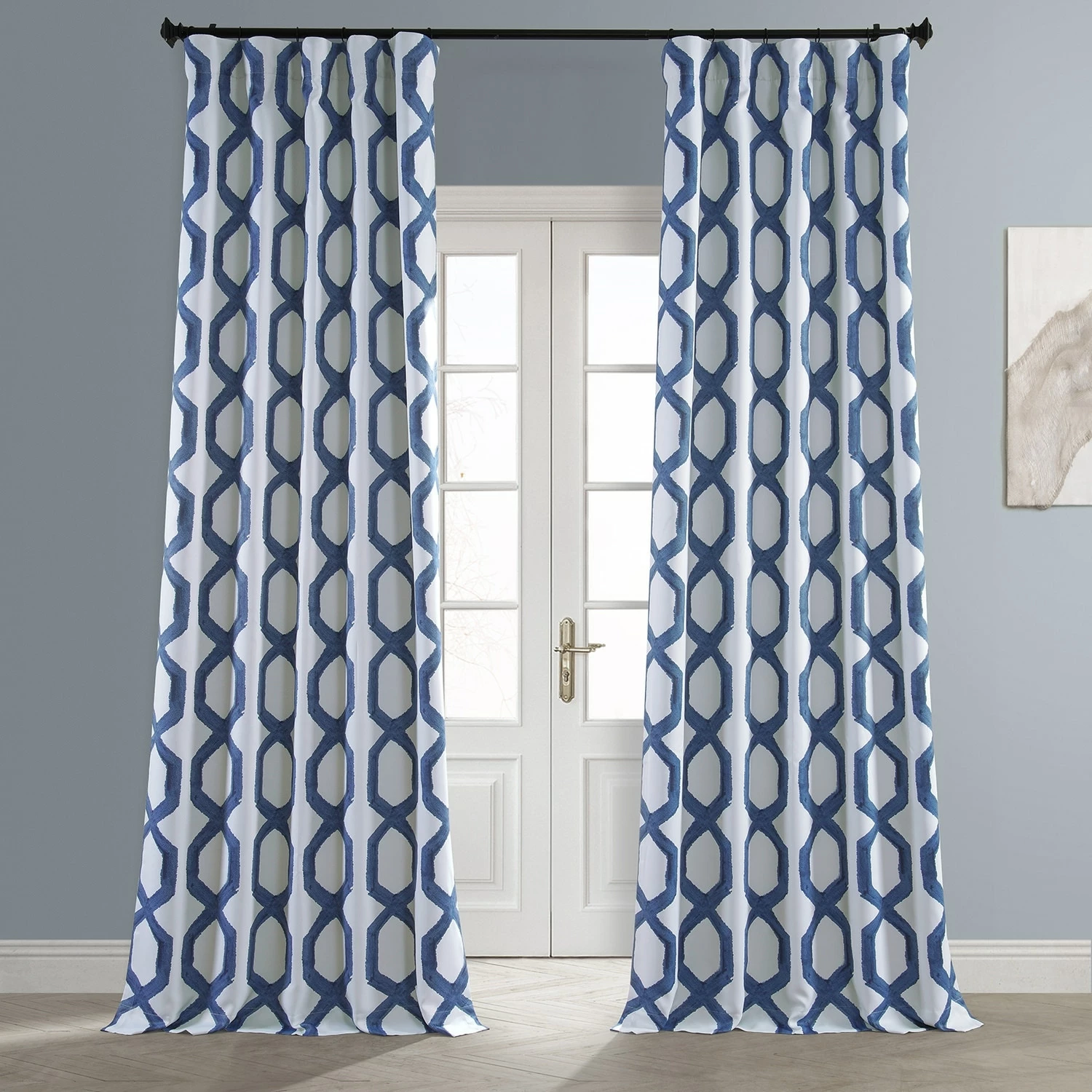 Top 10 ✨ Exclusive Fabrics Rhombus Blackout Room Darkening Curtain Panel Pair (2 Panels) Rhombus Night Blue ✨ 3 Top 10 ✨ Exclusive Fabrics Rhombus Blackout Room Darkening Curtain Panel Pair (2 Panels) Rhombus Night Blue ✨