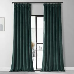 Brand new ⌛ Exclusive Fabrics Royal Lux Velvet Curtain (1 Panel) Lucky Green ✨ -Exclusive Fabrics SHOP Exclusive Fabrics Royal Lux Velvet Curtain 6