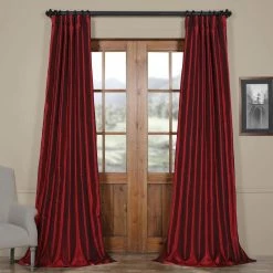 Best reviews of 🤩 Exclusive Fabrics Ex. Fabrics Ruby Vintage Faux Textured Dupioni Silk Curtain (1 Panel) 🔥