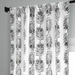 Hot Sale 😀 Exclusive Fabrics Sago Printed Cotton Curtain (1 Panel) Sago Black Ink ✨ -Exclusive Fabrics SHOP Exclusive Fabrics Sago Printed Cotton Curtain Panel 10