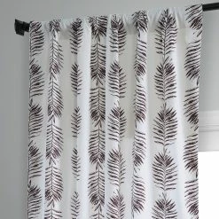 Hot Sale 😀 Exclusive Fabrics Sago Printed Cotton Curtain (1 Panel) Sago Black Ink ✨ -Exclusive Fabrics SHOP Exclusive Fabrics Sago Printed Cotton Curtain Panel 11