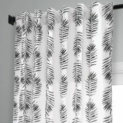 Hot Sale 😀 Exclusive Fabrics Sago Printed Cotton Curtain (1 Panel) Sago Black Ink ✨ -Exclusive Fabrics SHOP Exclusive Fabrics Sago Printed Cotton Curtain Panel 12