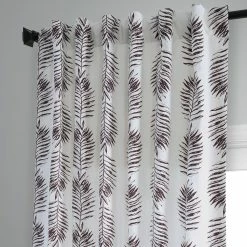 Hot Sale 😀 Exclusive Fabrics Sago Printed Cotton Curtain (1 Panel) Sago Black Ink ✨ -Exclusive Fabrics SHOP Exclusive Fabrics Sago Printed Cotton Curtain Panel 13