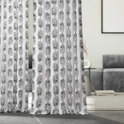 Hot Sale 😀 Exclusive Fabrics Sago Printed Cotton Curtain (1 Panel) Sago Black Ink ✨ -Exclusive Fabrics SHOP Exclusive Fabrics Sago Printed Cotton Curtain Panel 6