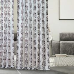 Hot Sale 😀 Exclusive Fabrics Sago Printed Cotton Curtain (1 Panel) Sago Black Ink ✨ -Exclusive Fabrics SHOP Exclusive Fabrics Sago Printed Cotton Curtain Panel 7