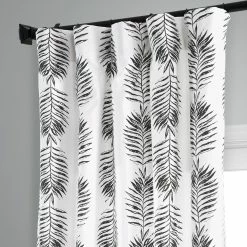 Hot Sale 😀 Exclusive Fabrics Sago Printed Cotton Curtain (1 Panel) Sago Black Ink ✨ -Exclusive Fabrics SHOP Exclusive Fabrics Sago Printed Cotton Curtain Panel 8