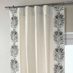 Best deal 😀 Exclusive Fabrics Sago Solid Cotton Bordered Curtain (1 Panel) Sago Black 😉 -Exclusive Fabrics SHOP Exclusive Fabrics Sago Solid Cotton Bordered Curtain 281 Panel29 3