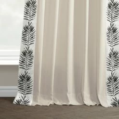 Best deal 😀 Exclusive Fabrics Sago Solid Cotton Bordered Curtain (1 Panel) Sago Black 😉 -Exclusive Fabrics SHOP Exclusive Fabrics Sago Solid Cotton Bordered Curtain 281 Panel29 6