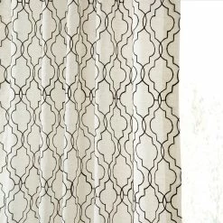 New 😍 Exclusive Fabrics Saida Embroidered Faux Linen Sheer Curtain (1 Panel) Natural ❤️ -Exclusive Fabrics SHOP Exclusive Fabrics Saida Embroidered Faux Linen Sheer Curtain 281 Panel29 11