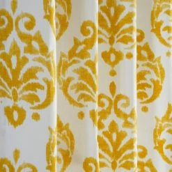 Deals 🔥 Exclusive Fabrics Sandlewood Printed Cotton Curtain (1 Panel) Sandlewood Gold 🎉 -Exclusive Fabrics SHOP Exclusive Fabrics Sandlewood Printed Cotton Curtain Panel 7