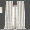 Best Pirce 🧨 Exclusive Fabrics Sequoia Faux Silk Jacquard Curtain (1 Panel) Sequoia Silver Grey 🎁 -Exclusive Fabrics SHOP Exclusive Fabrics Sequoia Faux Silk Jacquard Curtain