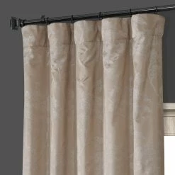 Best Pirce 🧨 Exclusive Fabrics Sequoia Faux Silk Jacquard Curtain (1 Panel) Sequoia Silver Grey 🎁 -Exclusive Fabrics SHOP Exclusive Fabrics Sequoia Faux Silk Jacquard Curtain 14