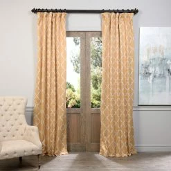 Promo 🔔 Exclusive Fabrics Seville Room Darkening Curtain Panel Pair (2 Panels) Seville Gold ⭐ -Exclusive Fabrics SHOP Exclusive Fabrics Seville Print Blackout Curtain Panel Pair 40269af6 17a7 4f7b b38e 267e7aa7b6e6