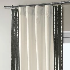 Best reviews of 🥰 Exclusive Fabrics Sharkskin Cotton Bordered Curtain (1 Panel) Sharkskin Black Stripe 🎁 -Exclusive Fabrics SHOP Exclusive Fabrics Sharkskin Cotton Bordered Curtain 281 Panel29 3