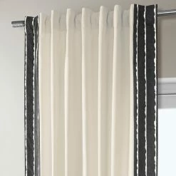 Best reviews of 🥰 Exclusive Fabrics Sharkskin Cotton Bordered Curtain (1 Panel) Sharkskin Black Stripe 🎁 -Exclusive Fabrics SHOP Exclusive Fabrics Sharkskin Cotton Bordered Curtain 281 Panel29 5