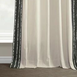 Best reviews of 🥰 Exclusive Fabrics Sharkskin Cotton Bordered Curtain (1 Panel) Sharkskin Black Stripe 🎁 -Exclusive Fabrics SHOP Exclusive Fabrics Sharkskin Cotton Bordered Curtain 281 Panel29 6