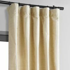 Buy ✔️ Exclusive Fabrics Signature Biscotti Textured Silk Single Curtain (1 Panel) ✔️ -Exclusive Fabrics SHOP Exclusive Fabrics Signature Biscotti Textured Silk Single Curtain 281 Panel29 4